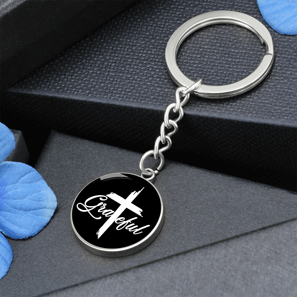 Grateful Circle Keychain – Gift for Her - Gift for Him
