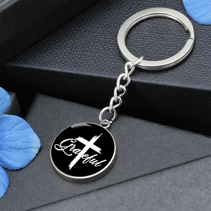 Grateful Circle Keychain – Gift for Her - Gift for Him