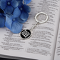 Faith Over Fear (White) - Graphic Circle Keychain - Gift for Her - Gift for Him