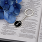 Faith (White) - Graphic Circle Keychain - Gift for Her - Gift for Him