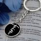Faith (White) - Graphic Circle Keychain - Gift for Her - Gift for Him