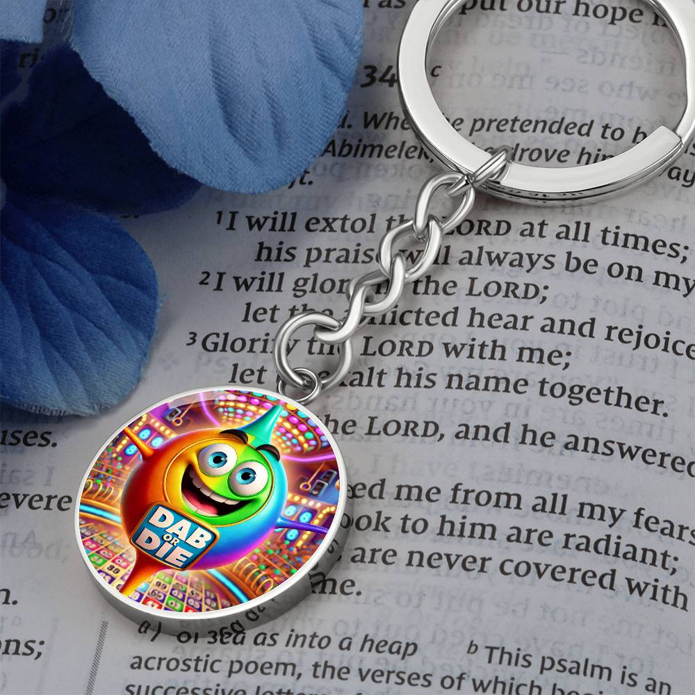 Dab Or Die 2 - Circle Keychain - Gift for Her - Gift for Him