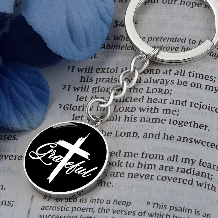 Grateful Circle Keychain – Gift for Her - Gift for Him