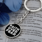 Faith Over Fear (White) - Graphic Circle Keychain - Gift for Her - Gift for Him