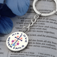 His Love Never Fails - Graphic Circle Keychain - Gift for Her