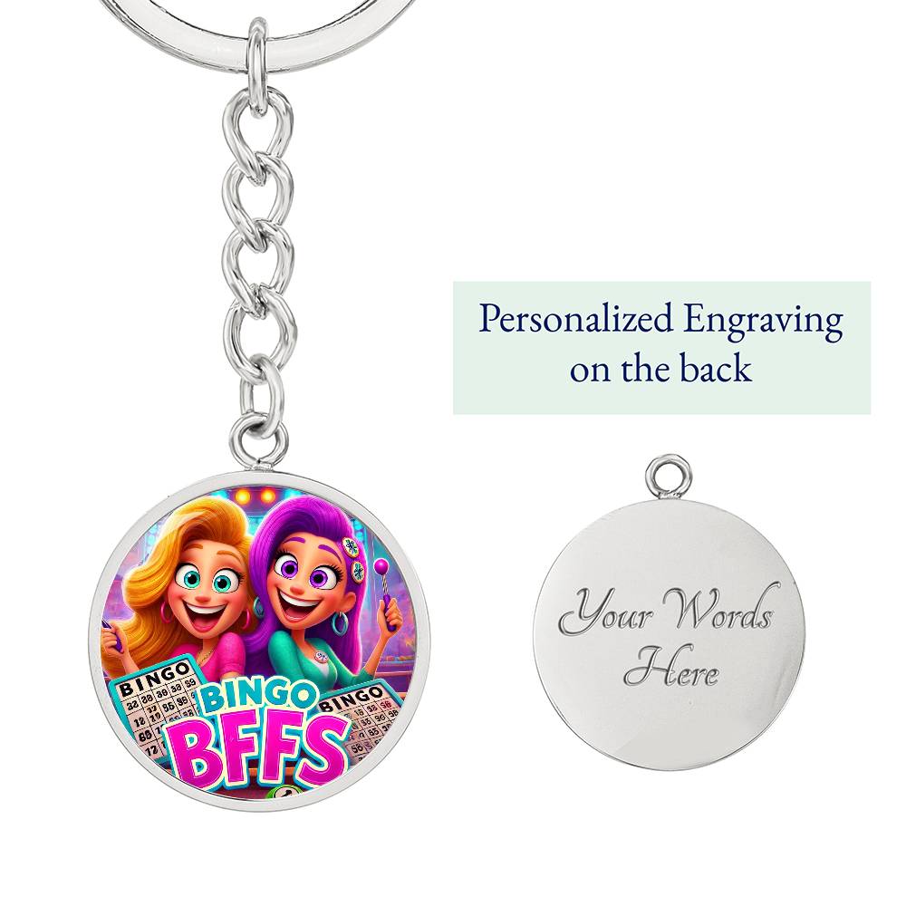 Bingo BFFS 1 - Circle Keychain - Gift for Her