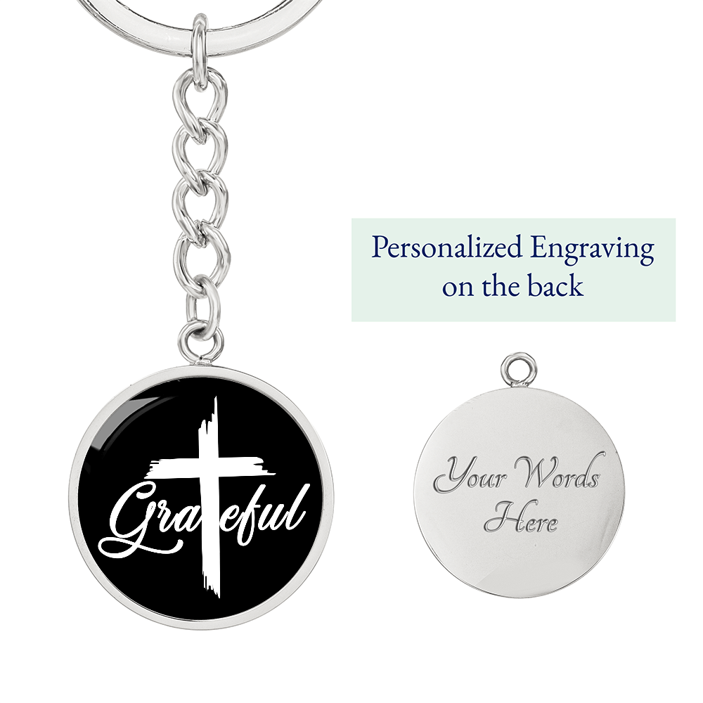 Grateful Circle Keychain – Gift for Her - Gift for Him