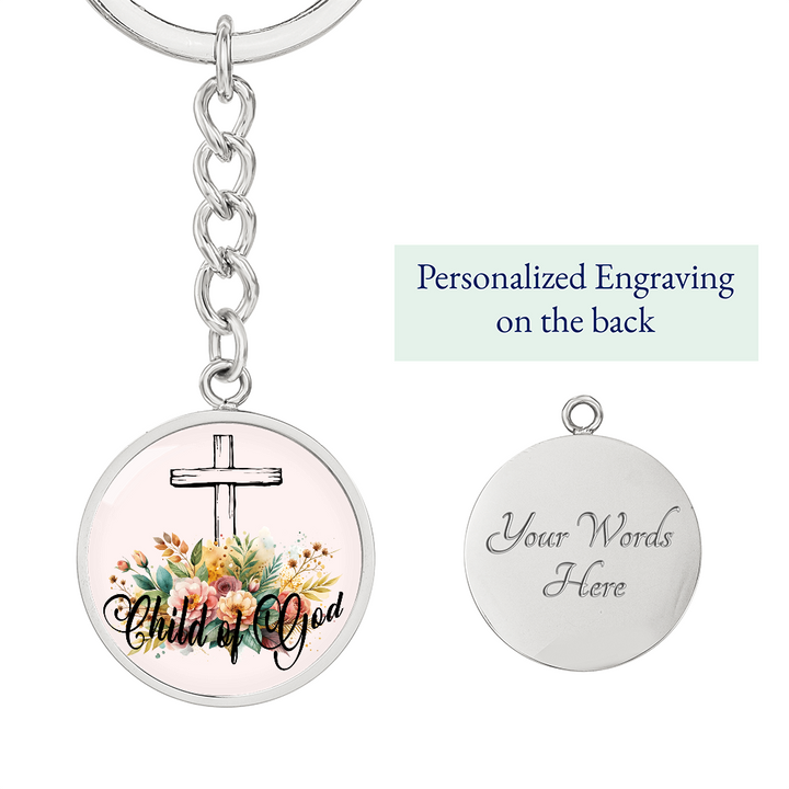 Child Of God Circle Keychain – Gift for Her