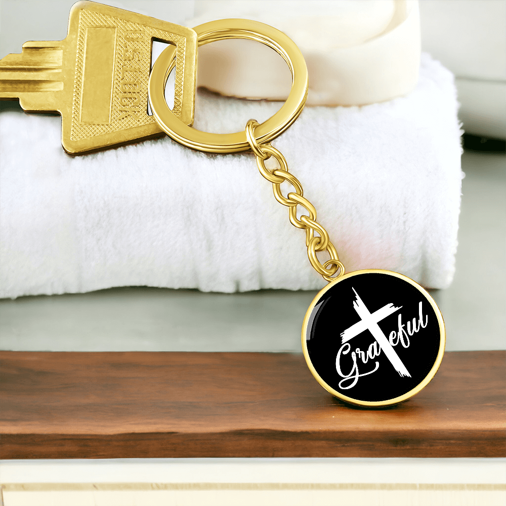 Grateful Circle Keychain – Gift for Her - Gift for Him