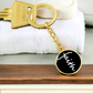 Faith (White) - Graphic Circle Keychain - Gift for Her - Gift for Him