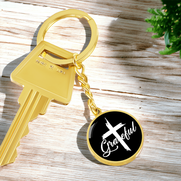 Grateful Circle Keychain – Gift for Her - Gift for Him