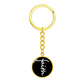 Faith (White) - Graphic Circle Keychain - Gift for Her - Gift for Him