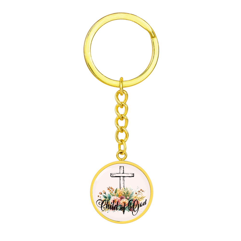 Child Of God- Graphic Circle Keychain - Gift for Her