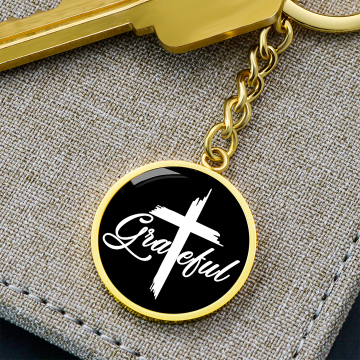 Grateful Circle Keychain – Gift for Her - Gift for Him