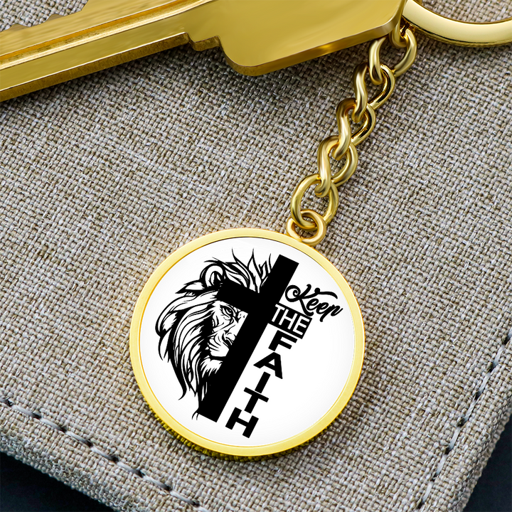 Keep The Faith Circle Keychain – Gift for Her - Gift for Him