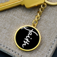 Faith (White) - Graphic Circle Keychain - Gift for Her - Gift for Him