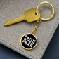 Faith Over Fear (White) - Graphic Circle Keychain - Gift for Her - Gift for Him