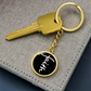 Faith (White) - Graphic Circle Keychain - Gift for Her - Gift for Him