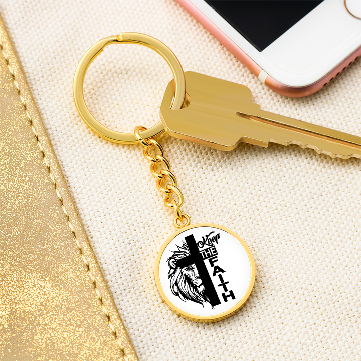 Keep The Faith Circle Keychain – Gift for Her - Gift for Him