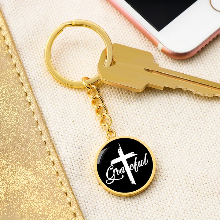 Grateful Circle Keychain – Gift for Her - Gift for Him