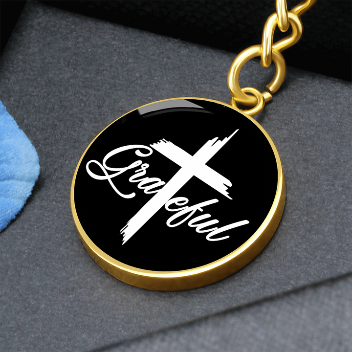 Grateful Circle Keychain – Gift for Her - Gift for Him