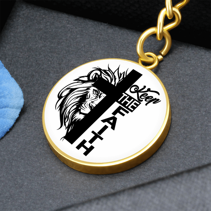 Keep The Faith Circle Keychain – Gift for Her - Gift for Him