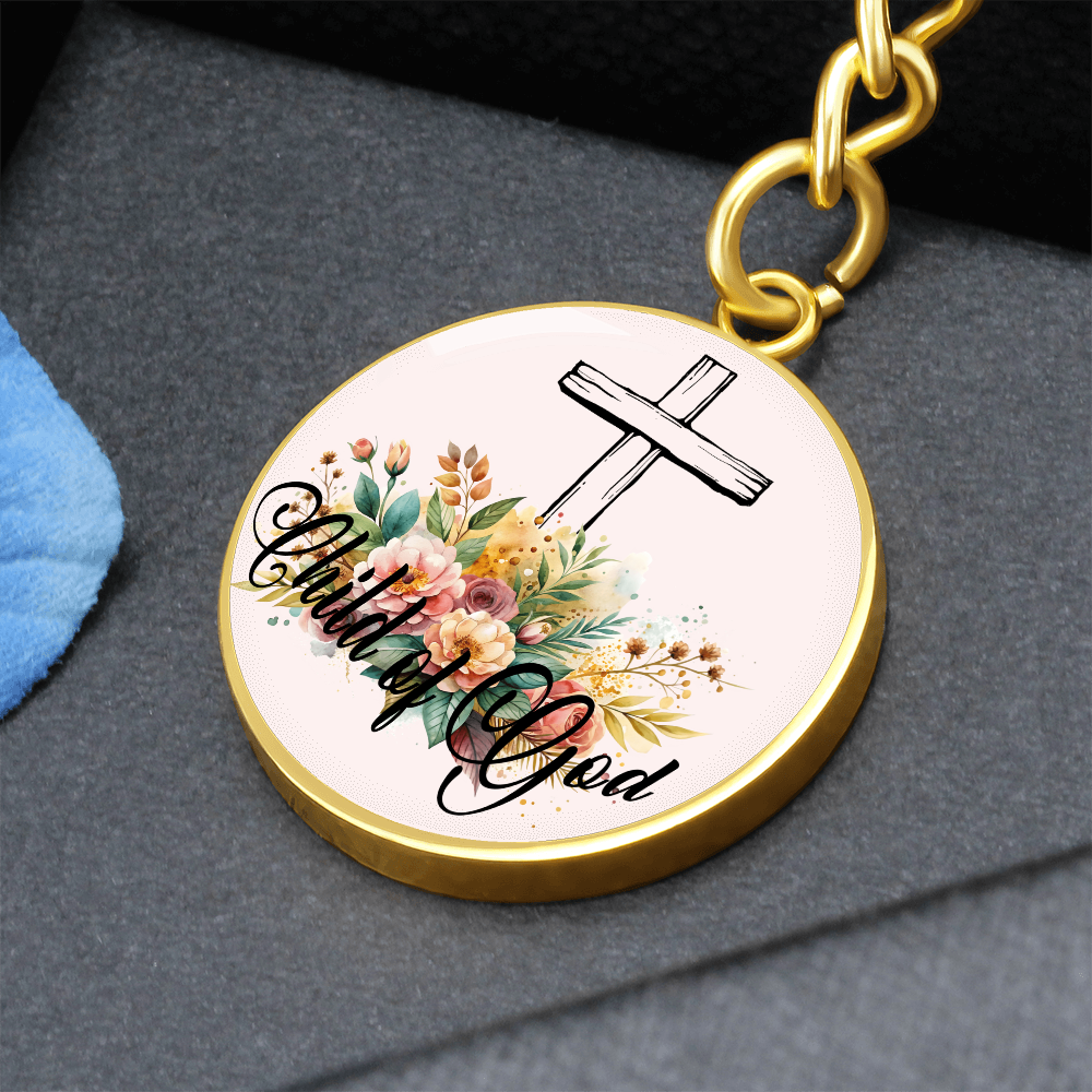 Child Of God- Graphic Circle Keychain - Gift for Her