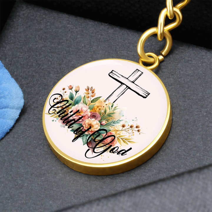 Child Of God Circle Keychain – Gift for Her