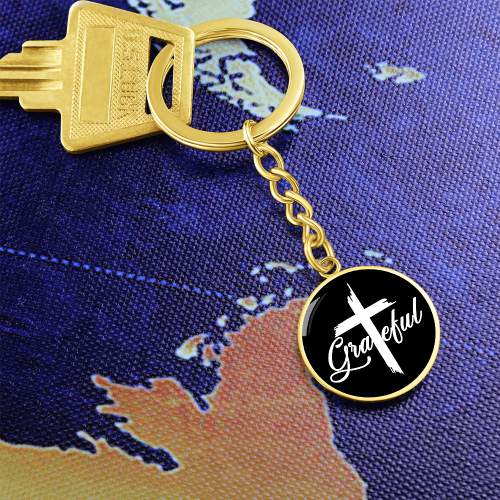 Grateful Circle Keychain – Gift for Her - Gift for Him