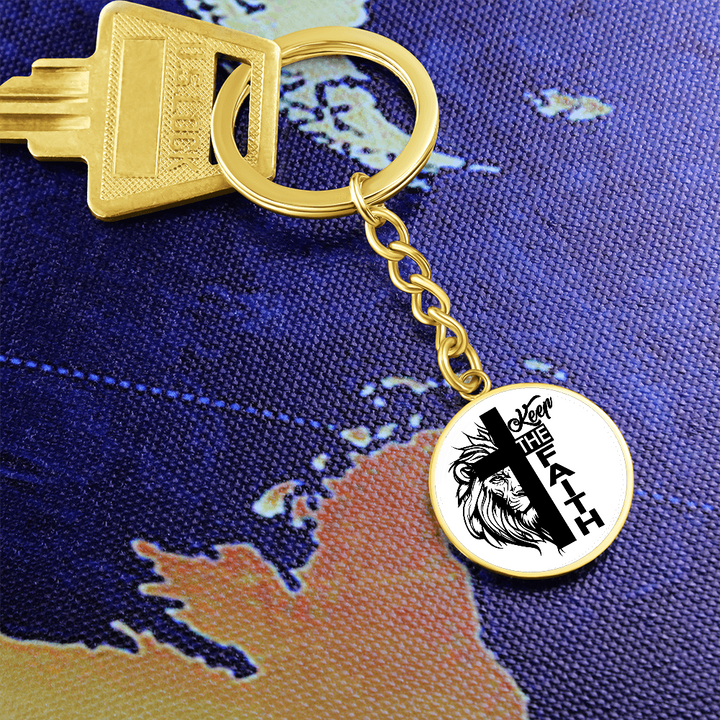 Keep The Faith Circle Keychain – Gift for Her - Gift for Him