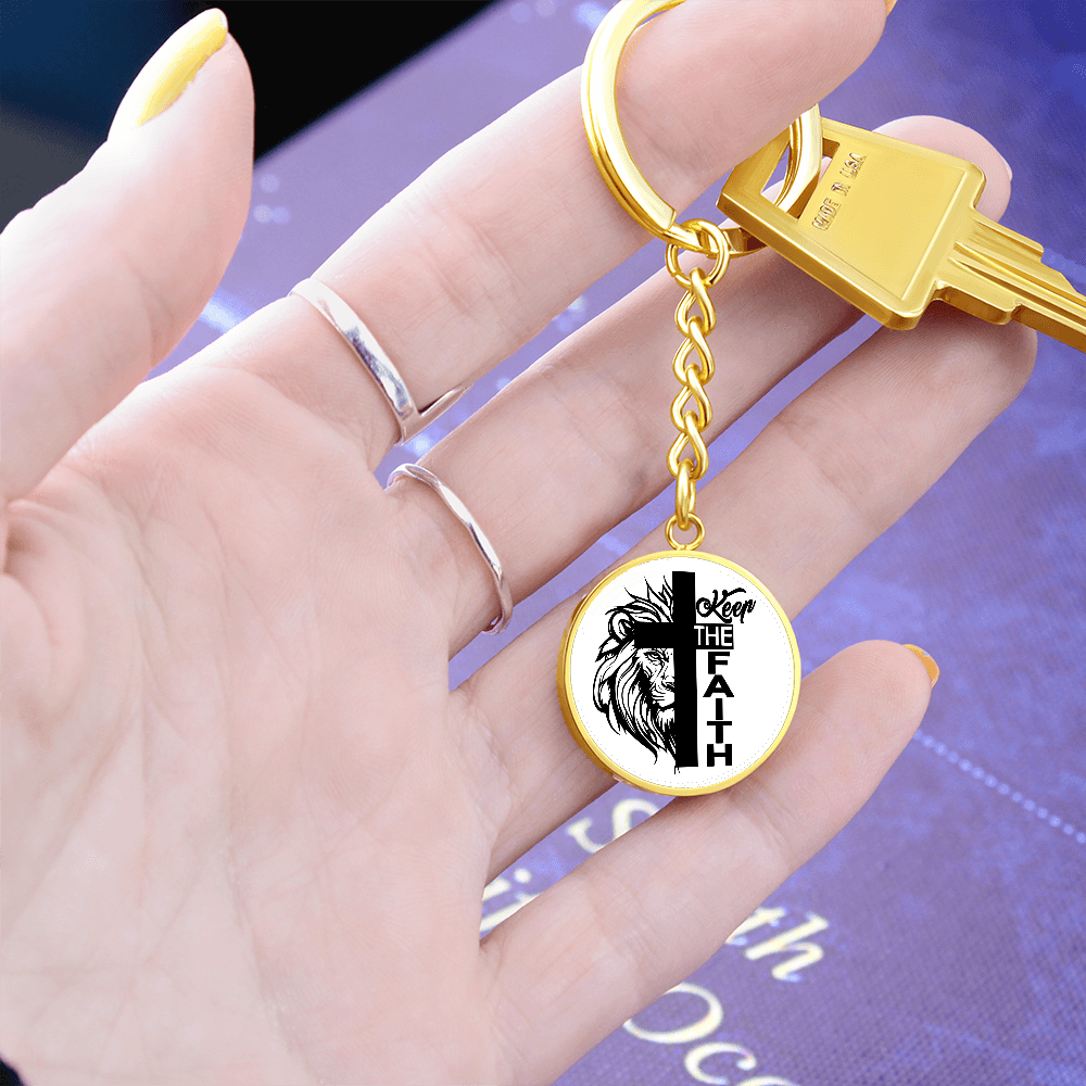 Keep The Faith Circle Keychain – Gift for Her - Gift for Him