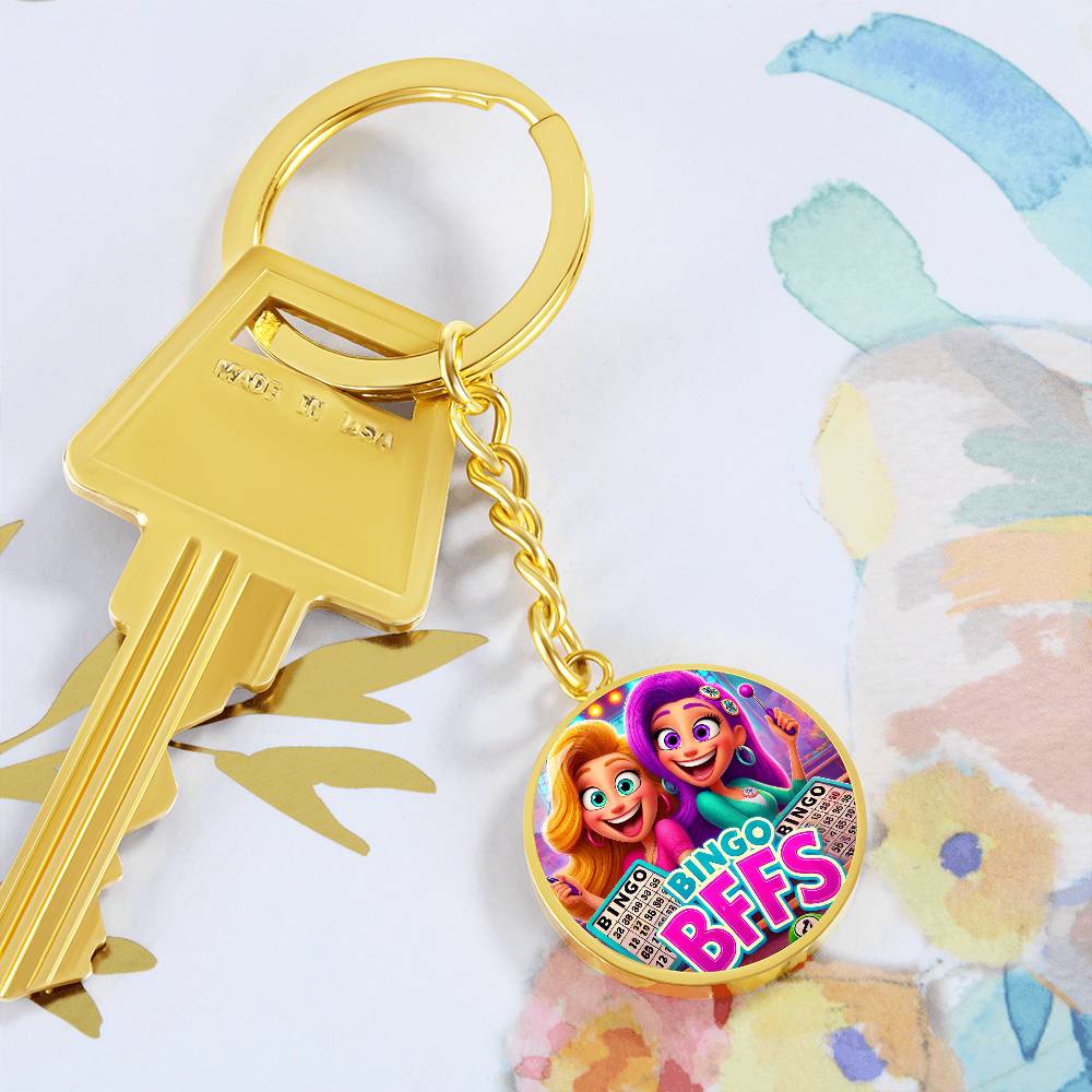 Bingo BFFS 1 - Circle Keychain - Gift for Her