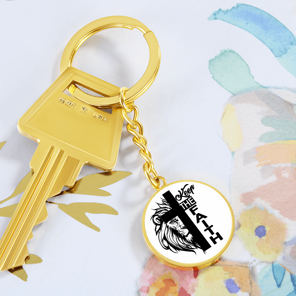 Keep The Faith Circle Keychain – Gift for Her - Gift for Him
