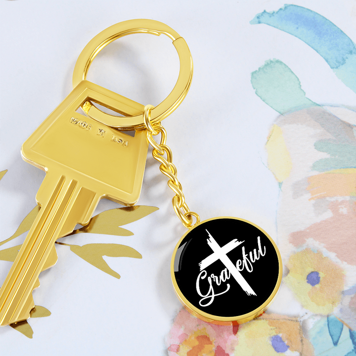 Grateful Circle Keychain – Gift for Her - Gift for Him