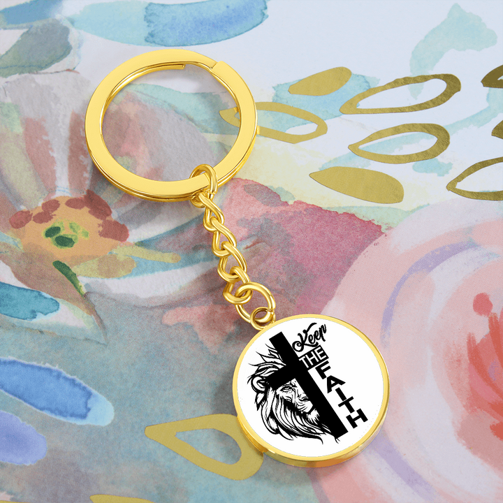 Keep The Faith Circle Keychain – Gift for Her - Gift for Him