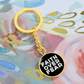 Faith Over Fear (White) - Graphic Circle Keychain - Gift for Her - Gift for Him