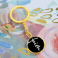 Faith (White) - Graphic Circle Keychain - Gift for Her - Gift for Him