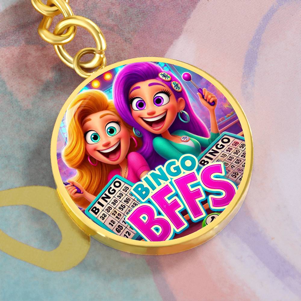 Bingo BFFS 1 - Circle Keychain - Gift for Her