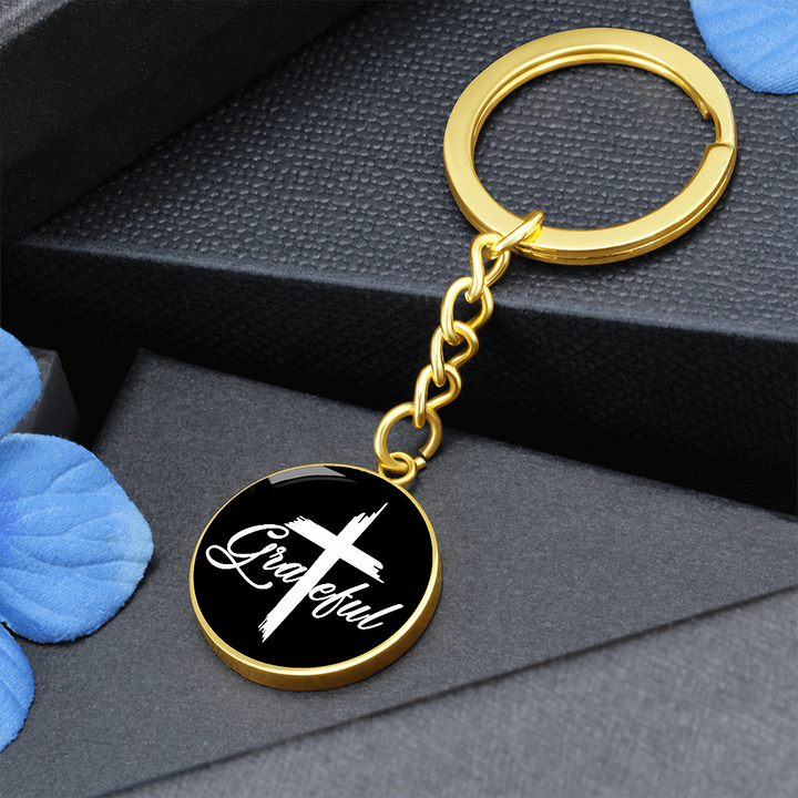 Grateful Circle Keychain – Gift for Her - Gift for Him
