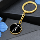 Faith (White) - Graphic Circle Keychain - Gift for Her - Gift for Him