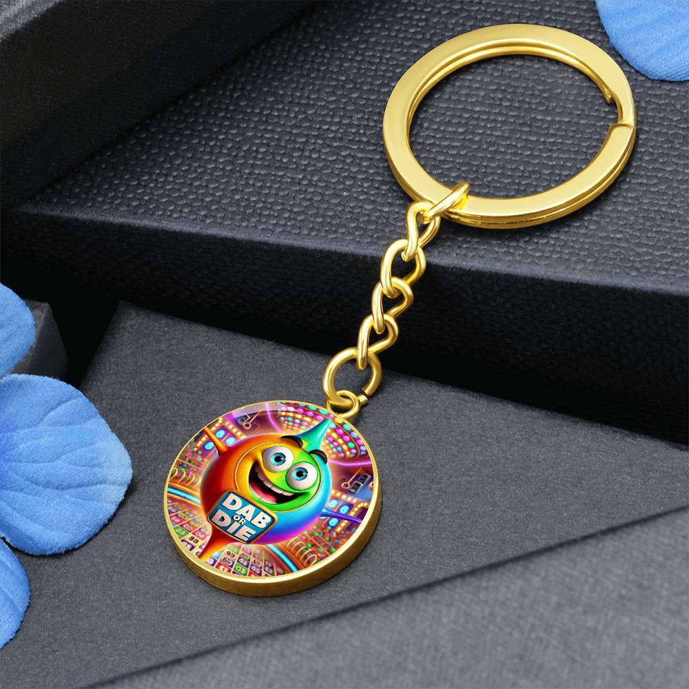 Dab Or Die 2 - Circle Keychain - Gift for Her - Gift for Him