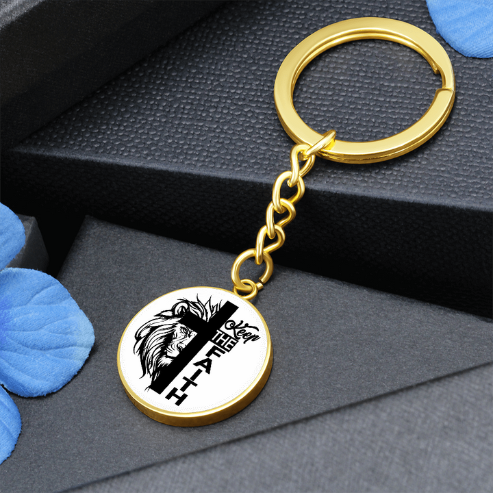 Keep The Faith Circle Keychain – Gift for Her - Gift for Him