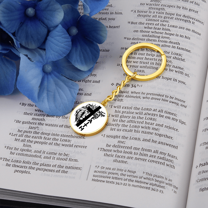 Keep The Faith Circle Keychain – Gift for Her - Gift for Him