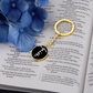 Faith (White) - Graphic Circle Keychain - Gift for Her - Gift for Him