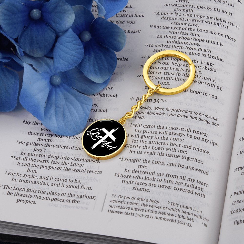 Grateful Circle Keychain – Gift for Her - Gift for Him