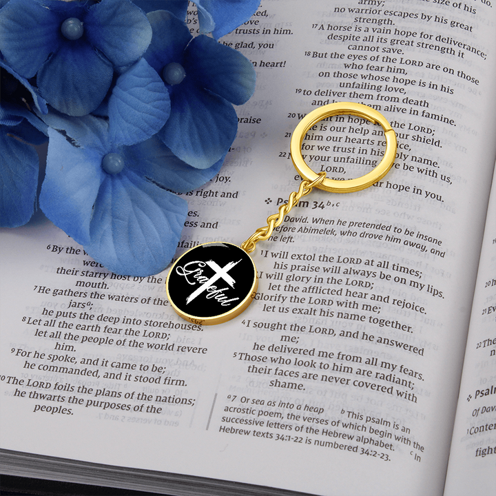 Grateful Circle Keychain – Gift for Her - Gift for Him
