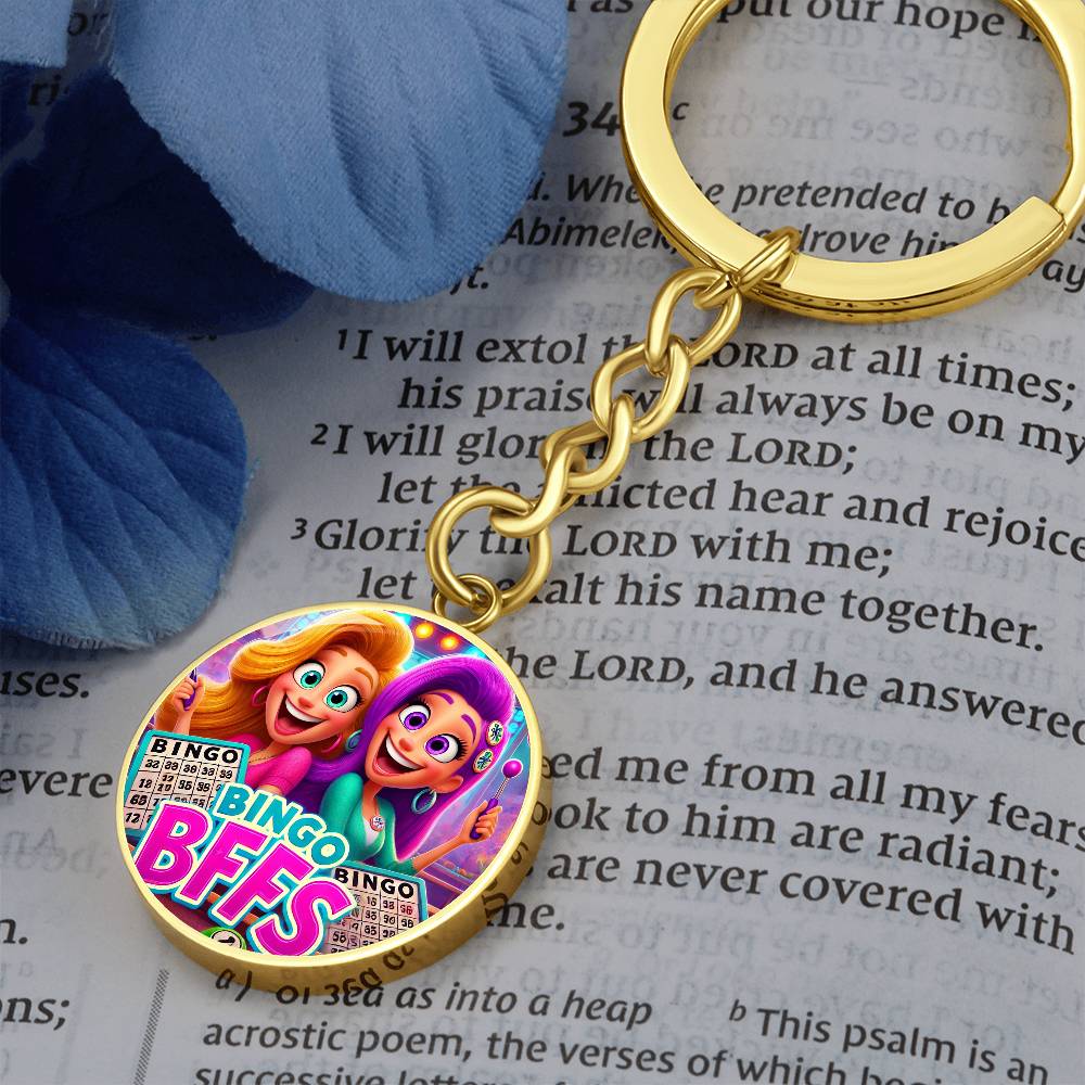 Bingo BFFS 1 - Circle Keychain - Gift for Her