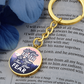 Let Your Faith Be Bigger Than Your Fear - Graphic Circle Keychain - Gift for Her - Gift for Him
