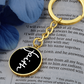 Faith (White) - Graphic Circle Keychain - Gift for Her - Gift for Him