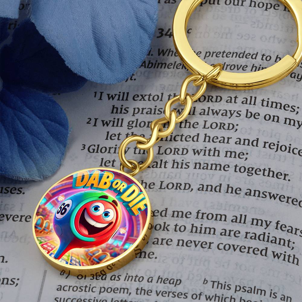 Dab Or Die – Circle Keychain – Gift for Her - Gift for Him